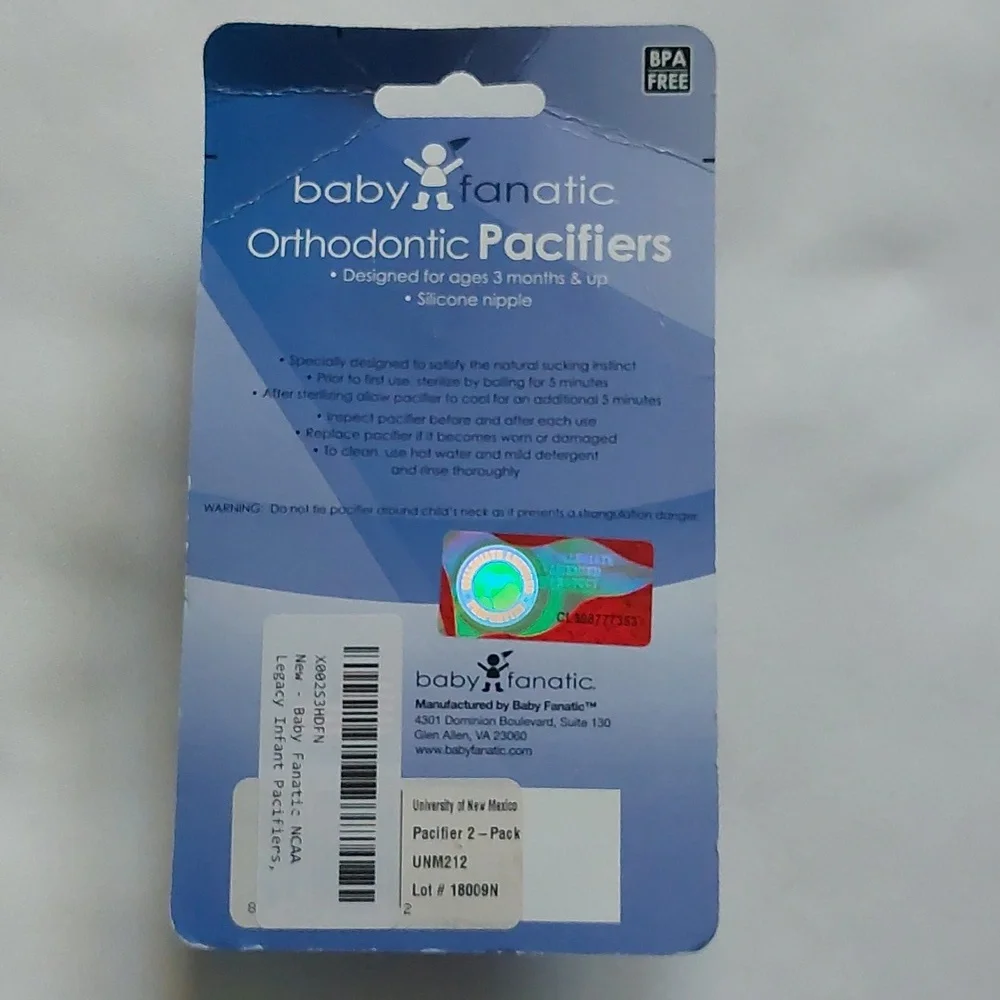 Baby Fanatic‎ Red Orthodontic Pacifiers